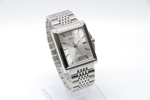 New Battery 【 N MINT- 】 Gucci G Timeless 138.4 Silver Dial QZ Watch from JAPAN
