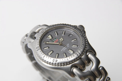 【 N MINT 】 TAG Heuer SEL S99.213K Date Gray Dial QZ Men's Wrist Watch from JAPAN