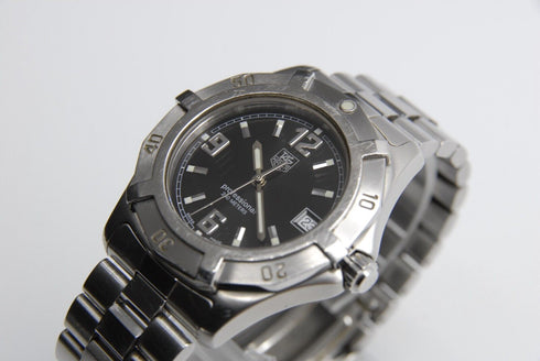 【EXC+5】 TAG Heuer Professional WN1110 Date Black Dial Quartz Men's Watch from JP