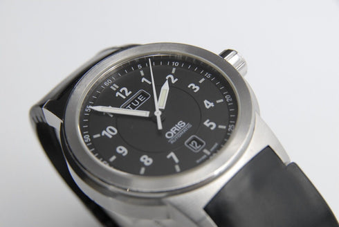 【 EXC+4 】 ORIS BC3 7534 Day/Date 42mm Black Dial Automatic Men's Watch from JPN
