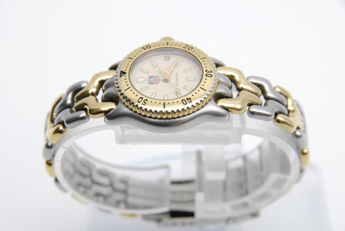 【 N MINT- 】 TAG Heuer S95.708M Day Cream Dial QZ Women's Wrist Watch from JAPAN