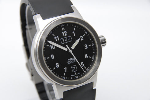 【 EXC+4 】 ORIS BC3 7534 Day/Date 42mm Black Dial Automatic Men's Watch from JPN