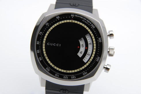 【 MINT 】 Gucci Grip YA157301 157.2 Black Dial QZ Men's Wrist Watch from JAPAN