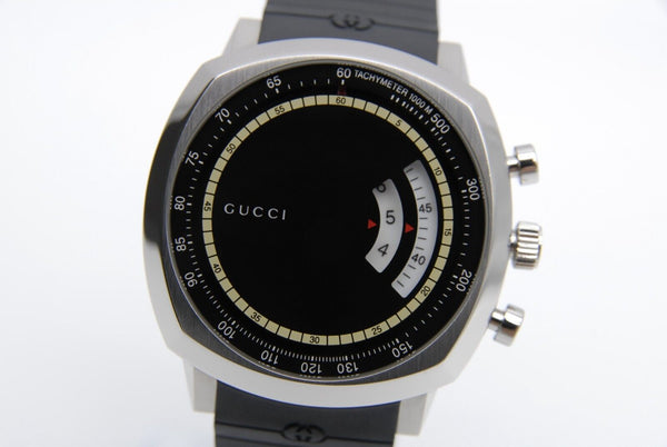 【 MINT 】 Gucci Grip YA157301 157.2 Black Dial QZ Men's Wrist Watch from JAPAN