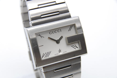 New Battery 【 EXC+5 】 GUCCI 100M Date Silver Dial 38mm Quartz Men's Wrist Watch