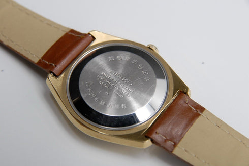 Overhauled 【 EXC+4 】 Vintage Seiko LM 5606-7000 Gold UKIYOE AT Watch from JAPAN