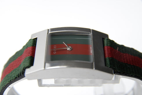 【 EXC+5 】 GUCCI 7700L Green & Red Dial 3 ATM W.R Quartz 24mm Women's WatchJAPAN
