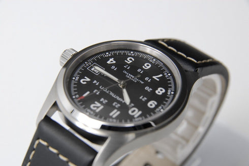 【 BOXED MINT 】 Hamilton Khaki H704551 Black Dial Date AT Men's Watch from JAPAN