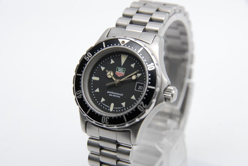 【 EXC++++ 】 TAG Heuer Professional 973-008F Black Dial Quartz Watch from JAPAN