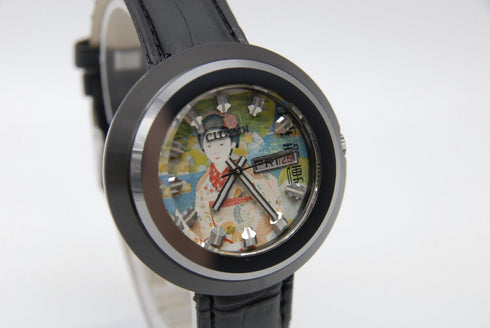 1972y 【 N MINT- 】 Vintage Citizen Custom V2 Blackie 4-650972 UKIYOE AT 21J JAPAN