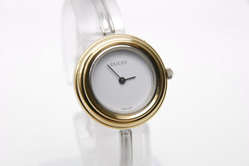Silver 【 EXC+5 w/Box 】 GUCCI 11/12.2 Change Bezel 26mm 12 Color Qz Women's Watch