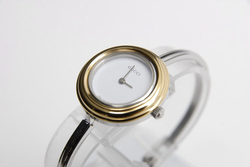 Silver 【 EXC+5 w/Box 】 GUCCI 11/12.2 Change Bezel 26mm 12 Color Qz Women's Watch