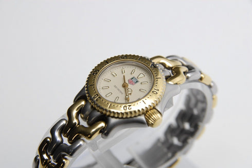 【 N MINT- 】 TAG Heuer S95.708M Day Cream Dial QZ Women's Wrist Watch from JAPAN