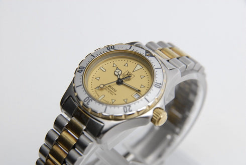 【 EXC+++++ 】 TAG HEUER 2000 974.008 28mm Date Gold Dial Quartz Women's Watch