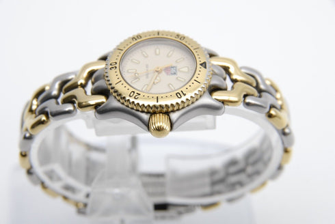 【 N MINT- 】 TAG Heuer S95.708M Day Cream Dial QZ Women's Wrist Watch from JAPAN
