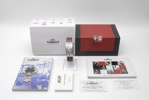 New Batt. 【 BOXED A MINT 】 Tissot Banana T117509A Quartz 26mm Men's Silver Watch