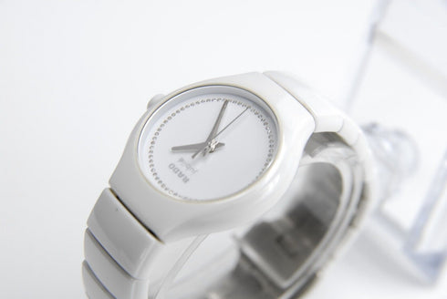 Rare!! 【 N MINT 】 Rado DiaStar Jubile 318.0696.3 White Dial QZ Watch from JAPAN