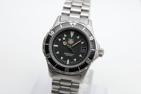 【 EXC++++ 】 TAG Heuer Professional 973-008F Black Dial Quartz Watch from JAPAN