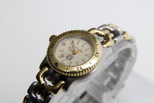 【 N MINT- 】 TAG Heuer S95.708M Day Cream Dial QZ Women's Wrist Watch from JAPAN