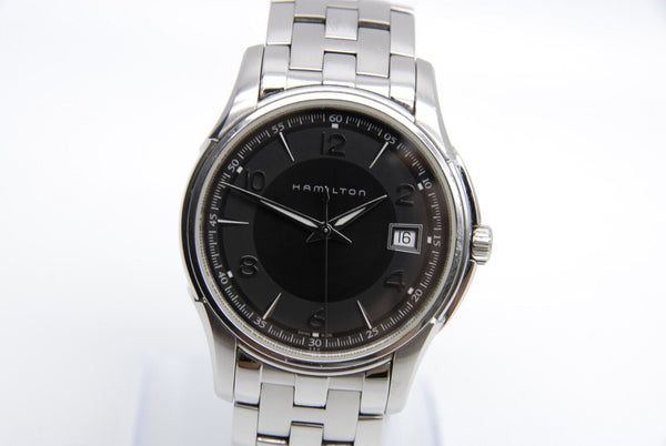【 N MINT- 】 HAMILTON Jazzmaster H324110 37mm Date Black Dial Quartz Men's Watch