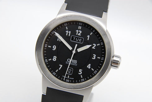 【 EXC+4 】 ORIS BC3 7534 Day/Date 42mm Black Dial Automatic Men's Watch from JPN