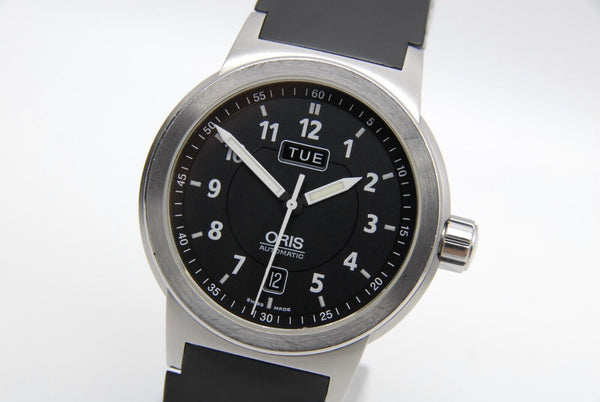 【 EXC+4 】 ORIS BC3 7534 Day/Date 42mm Black Dial Automatic Men's Watch from JPN