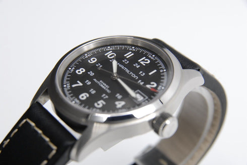 【 BOXED MINT 】 Hamilton Khaki H704551 Black Dial Date AT Men's Watch from JAPAN