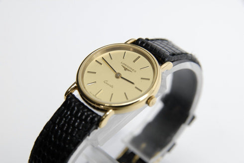 【 BOXED N MINT 】 Vintage Longines 153 6771 Gold Dial QZ Women's Watch from JAPAN