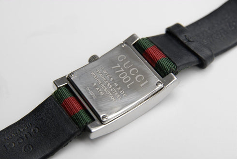【 EXC+5 】 GUCCI 7700L Green & Red Dial 3 ATM W.R Quartz 24mm Women's WatchJAPAN