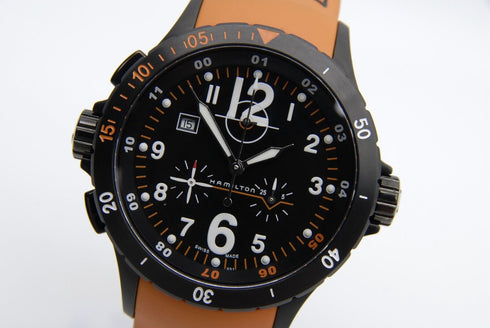 【 MINT w/ BOX 】 HAMILTON Khaki Air H745920 40mm Chronograph Quartz Men's Watch