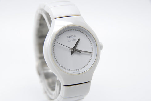Rare!! 【 N MINT 】 Rado DiaStar Jubile 318.0696.3 White Dial QZ Watch from JAPAN