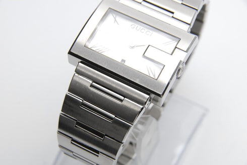 New Battery 【 EXC+5 】 GUCCI 100M Date Silver Dial 38mm Quartz Men's Wrist Watch