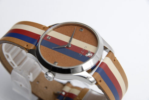 【 MINT w/BOX 】 GUCCI G Timeless 126.4 YA1264078 38mm Multi Color Men's Qz Watch