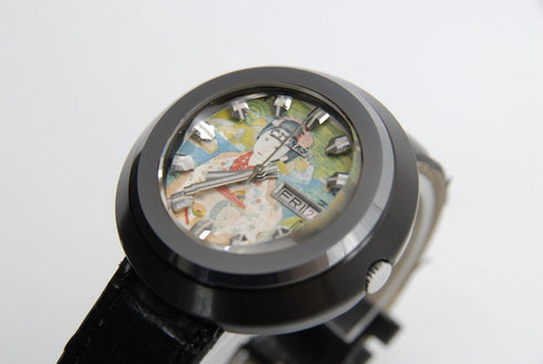 1972y 【 N MINT- 】 Vintage Citizen Custom V2 Blackie 4-650972 UKIYOE AT 21J JAPAN