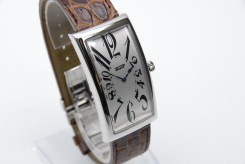 New Batt. 【 BOXED A MINT 】 Tissot Banana T117509A Quartz 26mm Men's Silver Watch