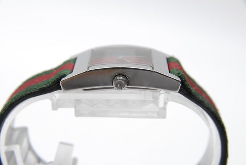 【 EXC+5 】 GUCCI 7700L Green & Red Dial 3 ATM W.R Quartz 24mm Women's WatchJAPAN