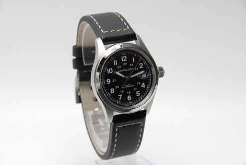 【 BOXED MINT 】 Hamilton Khaki H704551 Black Dial Date AT Men's Watch from JAPAN