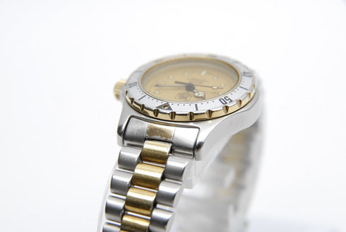 【 EXC+++++ 】 TAG HEUER 2000 974.008 28mm Date Gold Dial Quartz Women's Watch