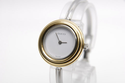 Silver 【 EXC+5 w/Box 】 GUCCI 11/12.2 Change Bezel 26mm 12 Color Qz Women's Watch