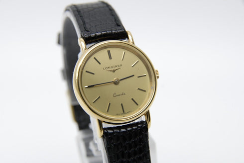 【 BOXED N MINT 】 Vintage Longines 153 6771 Gold Dial QZ Women's Watch from JAPAN