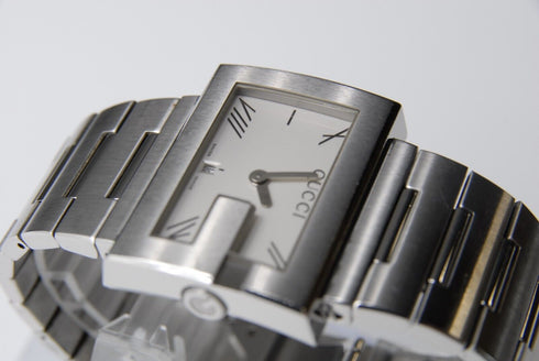 New Battery 【 EXC+5 】 GUCCI 100M Date Silver Dial 38mm Quartz Men's Wrist Watch