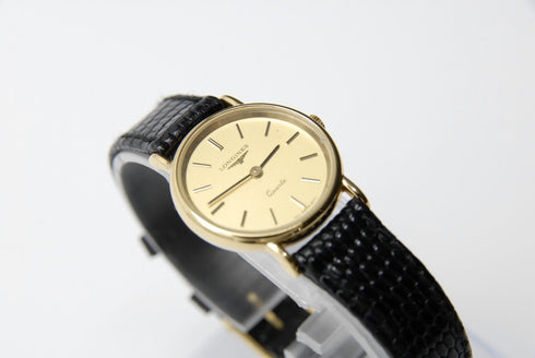【 BOXED N MINT 】 Vintage Longines 153 6771 Gold Dial QZ Women's Watch from JAPAN