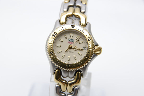 【 N MINT- 】 TAG Heuer S95.708M Day Cream Dial QZ Women's Wrist Watch from JAPAN