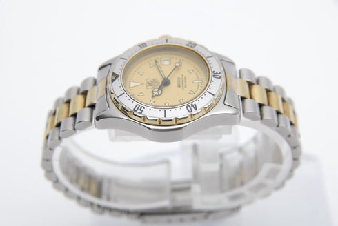 【 EXC+++++ 】 TAG HEUER 2000 974.008 28mm Date Gold Dial Quartz Women's Watch
