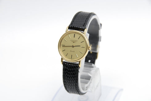 【 BOXED N MINT 】 Vintage Longines 153 6771 Gold Dial QZ Women's Watch from JAPAN