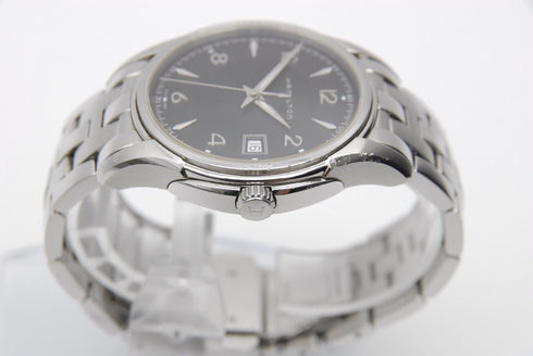 【 N MINT- 】 HAMILTON Jazzmaster H324110 37mm Date Black Dial Quartz Men's Watch