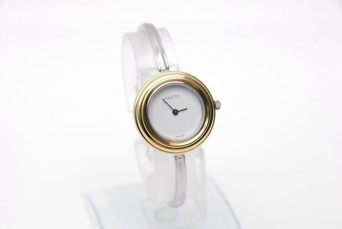 Silver 【 EXC+5 w/Box 】 GUCCI 11/12.2 Change Bezel 26mm 12 Color Qz Women's Watch