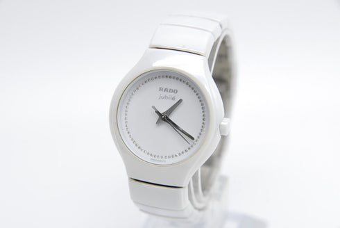 Rare!! 【 N MINT 】 Rado DiaStar Jubile 318.0696.3 White Dial QZ Watch from JAPAN