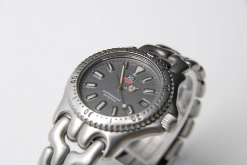 【 N MINT 】 TAG Heuer SEL S99.213K Date Gray Dial QZ Men's Wrist Watch from JAPAN