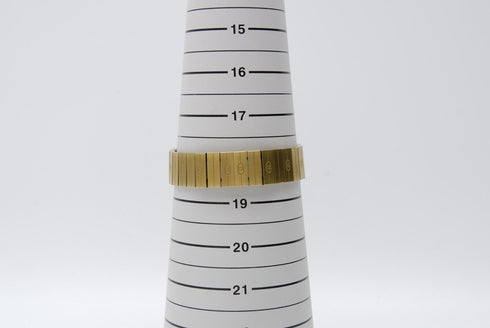 New Battery 【 BOXED TOP MINT 】 Gucci 157.4 YA157403 Gold Dial Quartz from JAPAN